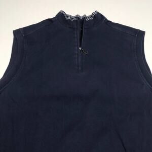 GREG NORMAN GOLF Men’s XL Blue Cotton Shark Vest